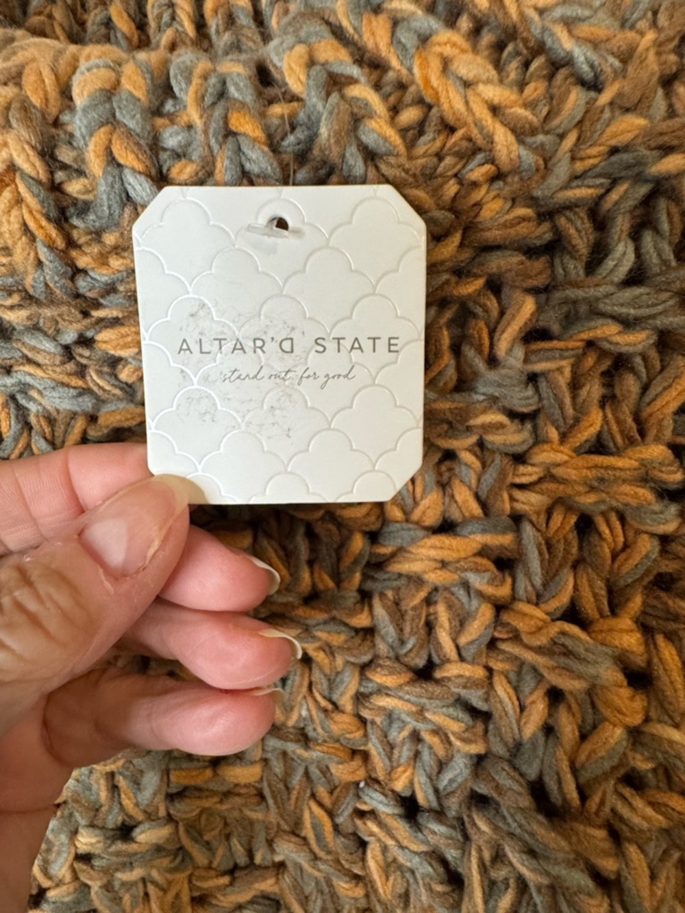 Altar’d State NWT Chunky Knit Cropped Sweater XS $88 Retail Multicolor - Picture 5 of 7
